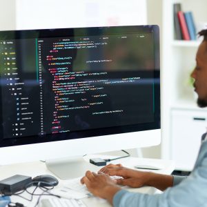 Web developer coding computer language